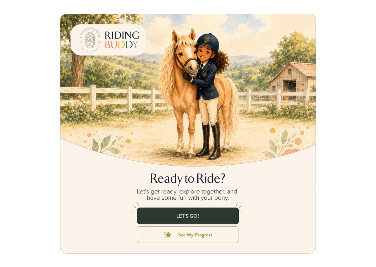 Riding Buddy programme screen
